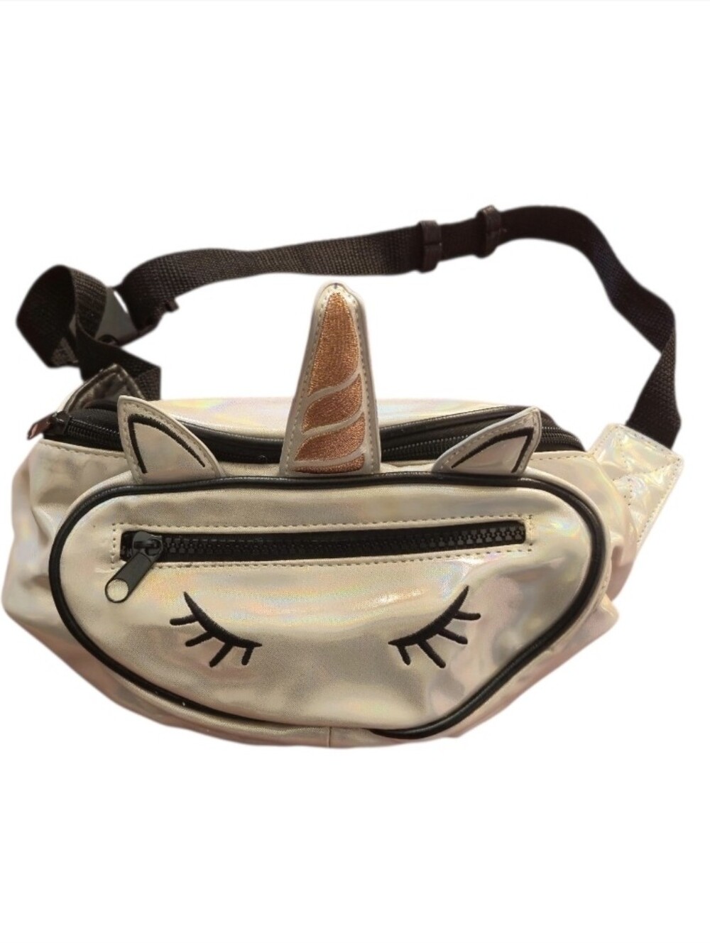 Iridescent Unicorn Kids Fanny Pack - Silver